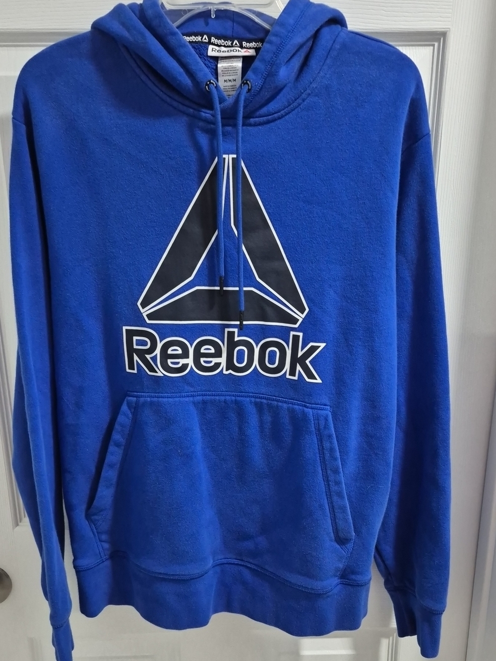 Reebok Men's Royal Blue Logo Zip-Up Hoodie